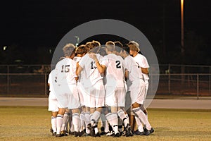 Soccer huddle