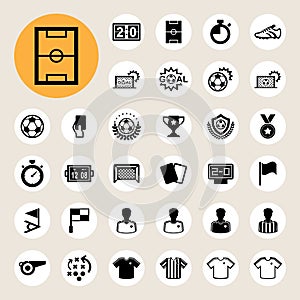Soccer Icons set.