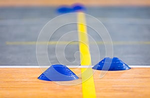 Soccer Indoor Marker on Pitch Yellow Sideline