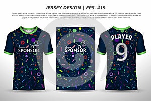 Soccer jersey football design for sublimation sport t shirt design Premium Free Vector collection