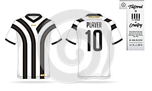 Soccer jersey or football kit template for football club. Football shirt mock up.