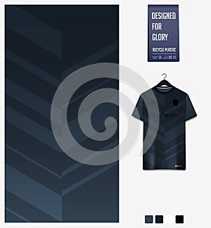 Soccer jersey pattern design. Herringbone pattern on black background for soccer kit, football kit, uniform. Abstract background.