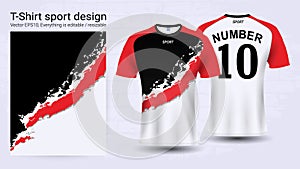 Soccer jersey and t-shirt sport mockup template