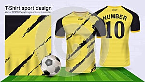 Soccer jersey and t-shirt sport mockup template