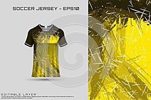 soccer jersey template with abstract paint strokes