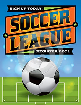 Soccer League Flyer Illustration