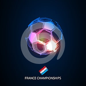 Soccer light abstract france flags