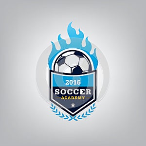 Soccer logo emblem design,vector illustration