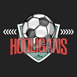 Soccer logo. Football hooligans