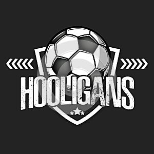 Soccer logo. Football hooligans