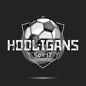 Soccer logo. Football hooligans spirit