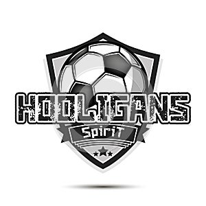 Soccer logo. Football hooligans spirit