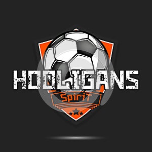 Soccer logo. Football hooligans spirit