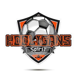 Soccer logo. Football hooligans spirit