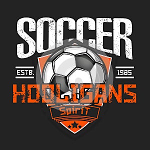 Soccer logo. Soccer hooligans spirit