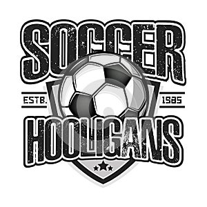 Soccer logo. Soccer hooligans spirit