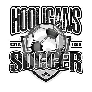 Soccer logo. Soccer hooligans spirit