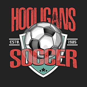 Soccer logo. Soccer hooligans spirit