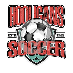 Soccer logo. Soccer hooligans spirit