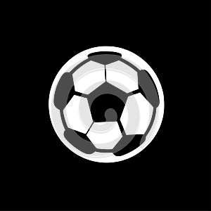 Soccer - minimalist and flat logo - vector illustration