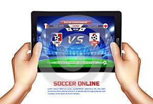 Soccer Online Broadcast Illustration