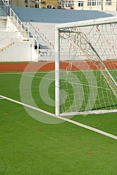 Soccer pitch of a football field