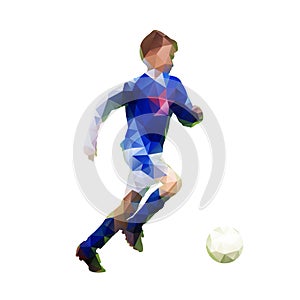 Soccer player, abstract geometric silhouette