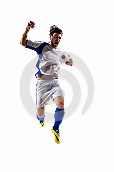 Soccer player in action