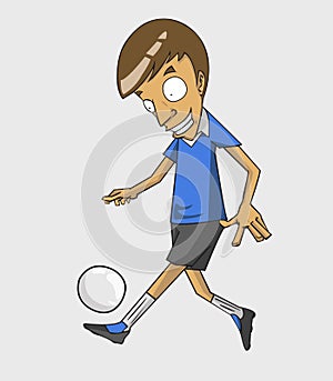 Soccer player action kick the ball