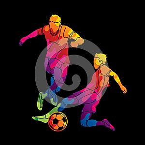 Soccer player action Soccer slide