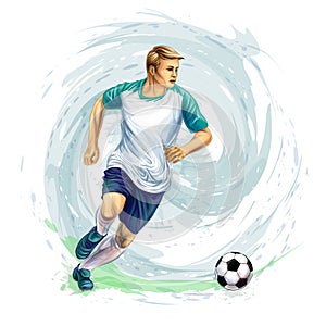 Soccer player ball