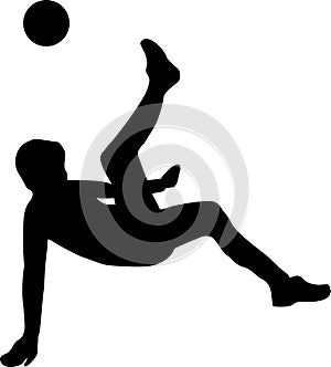 Soccer Player Bicycle Kick