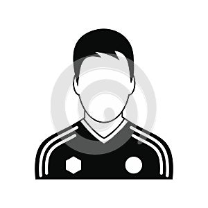 Soccer player black simple icon