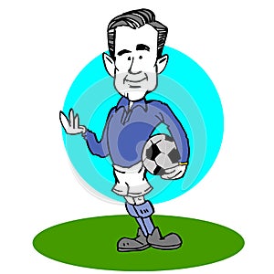 Soccer player cartoon photo