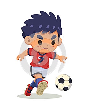 Soccer player cartoon illustration