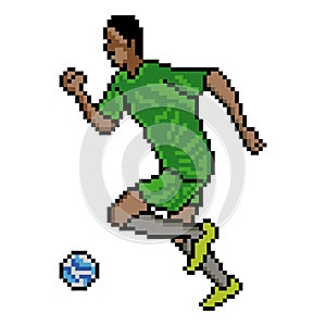 soccer player dribbling the ball