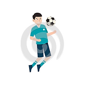 Soccer player football character vector illustration design