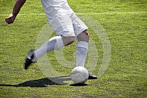 Soccer player free kick