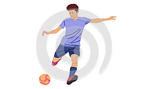 Soccer player illustration in flat style