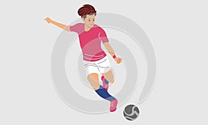 Soccer player illustration in flat style