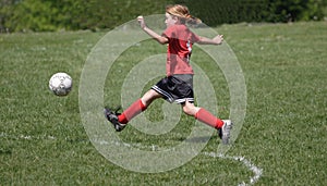 Soccer Player Kicking Ball 4 photo