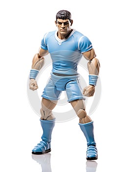 A soccer player plastic action figure
