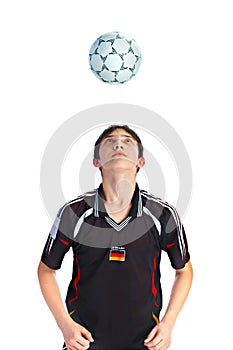 Soccer player playing ball