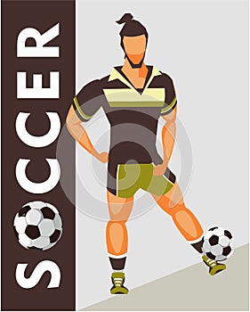 Soccer player poster