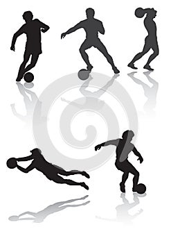 Soccer player silhouette