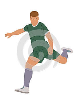 Soccer player sports man with ball vector isolated