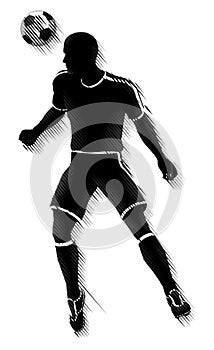 Soccer Player Sports Silhouette Concept