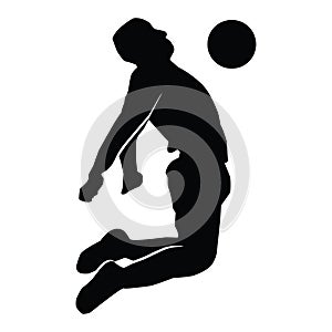 Soccer player vector silhouettes on white background