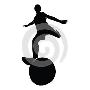 Soccer player vector silhouettes on white background