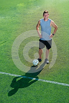 Soccer player waiting for a game